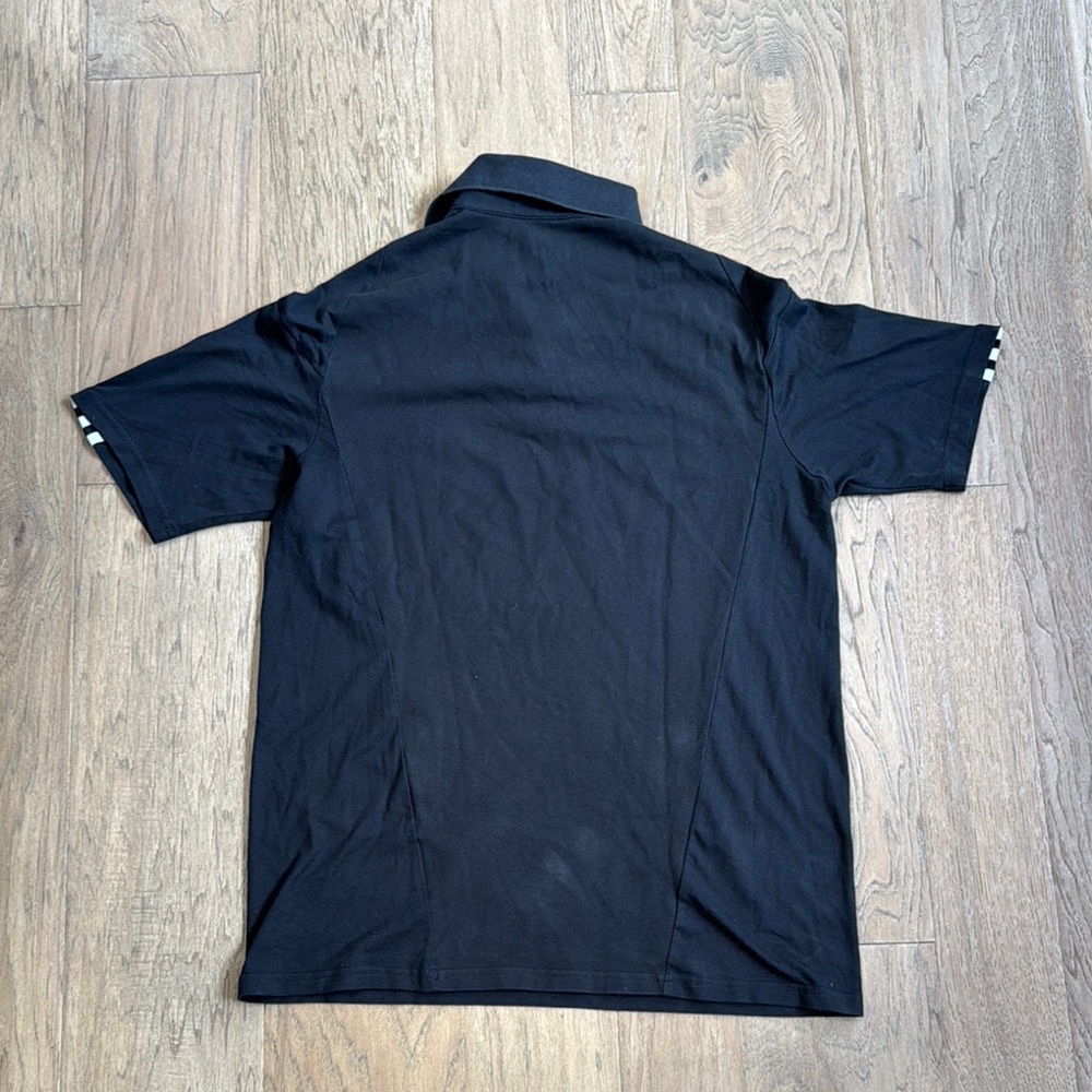 Adidas Black Polo Shirt with Iconic Stripes DC United Size Medium - Picture 9 of 9